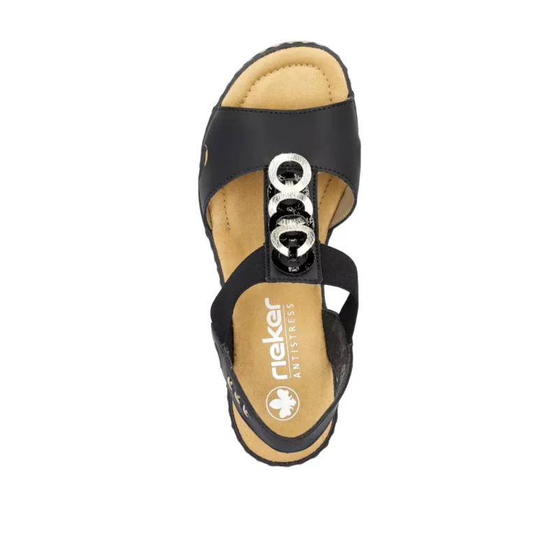 SANDAŁY RIEKER 67498/00 SCHWARZ - obrazek 7