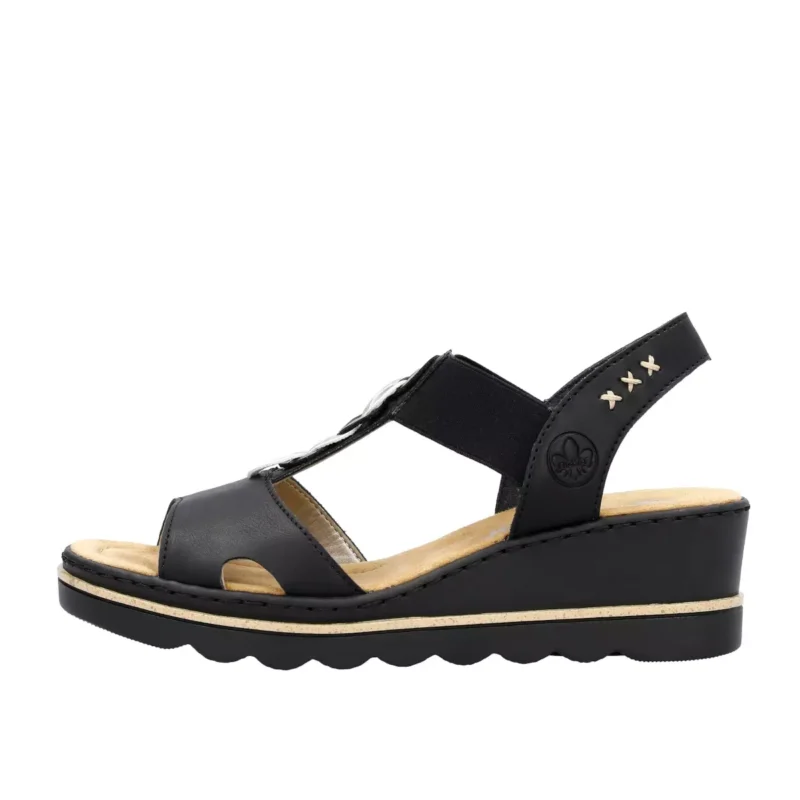 SANDAŁY RIEKER 67498/00 SCHWARZ - obrazek 6