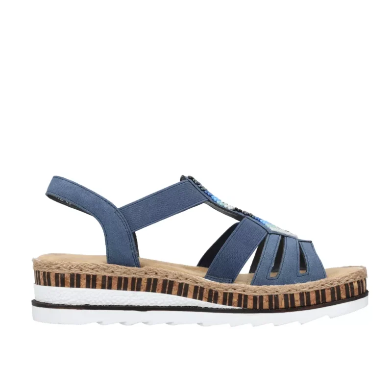 SANDAŁY RIEKER V7909/12 BLAU - obrazek 9