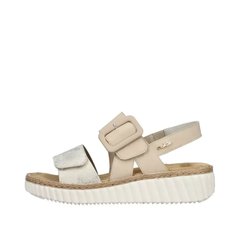 SANDAŁY RIEKER 69260/60 BEIGE - obrazek 6