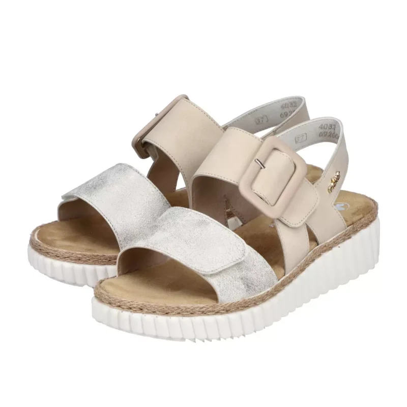 SANDAŁY RIEKER 69260/60 BEIGE - obrazek 3