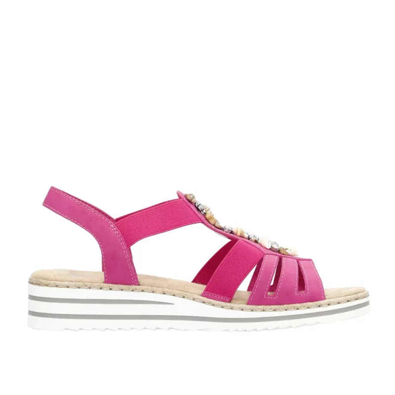 SANDAŁY RIEKER V0649/31 MAGENTA - obrazek 9