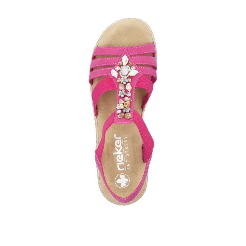 SANDAŁY RIEKER V0649/31 MAGENTA - obrazek 7