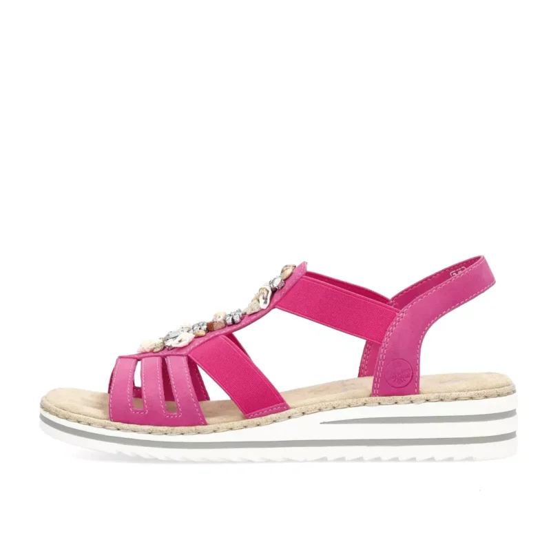 SANDAŁY RIEKER V0649/31 MAGENTA - obrazek 6