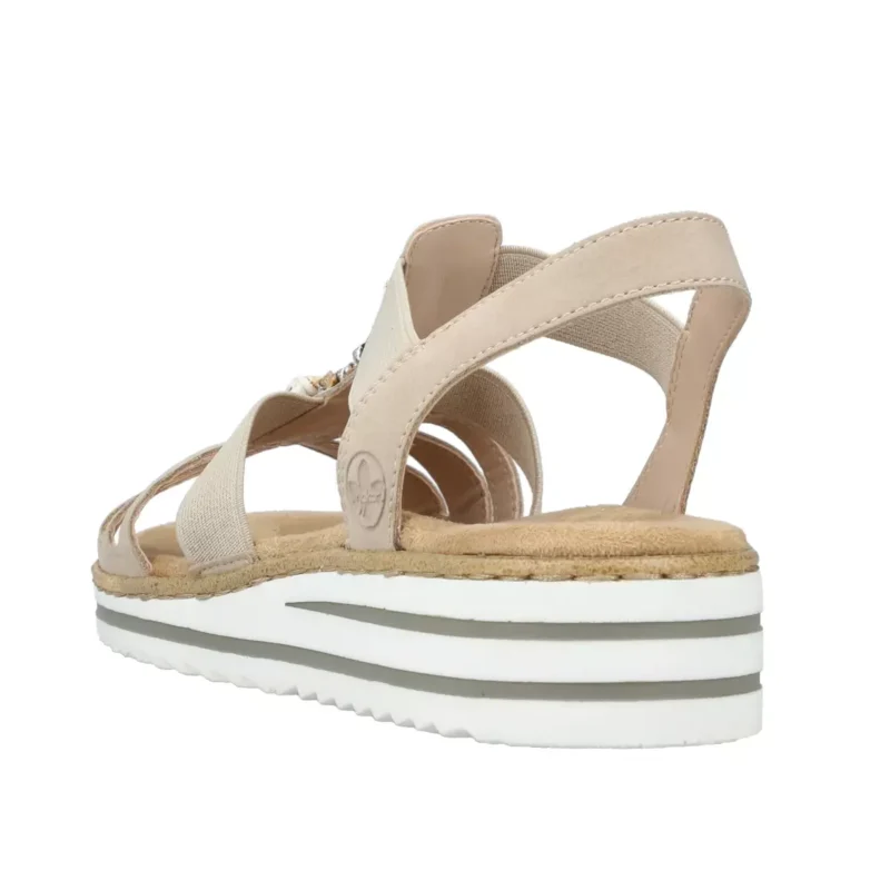 SANDAŁY RIEKER V0649/62 BEIGE - obrazek 8