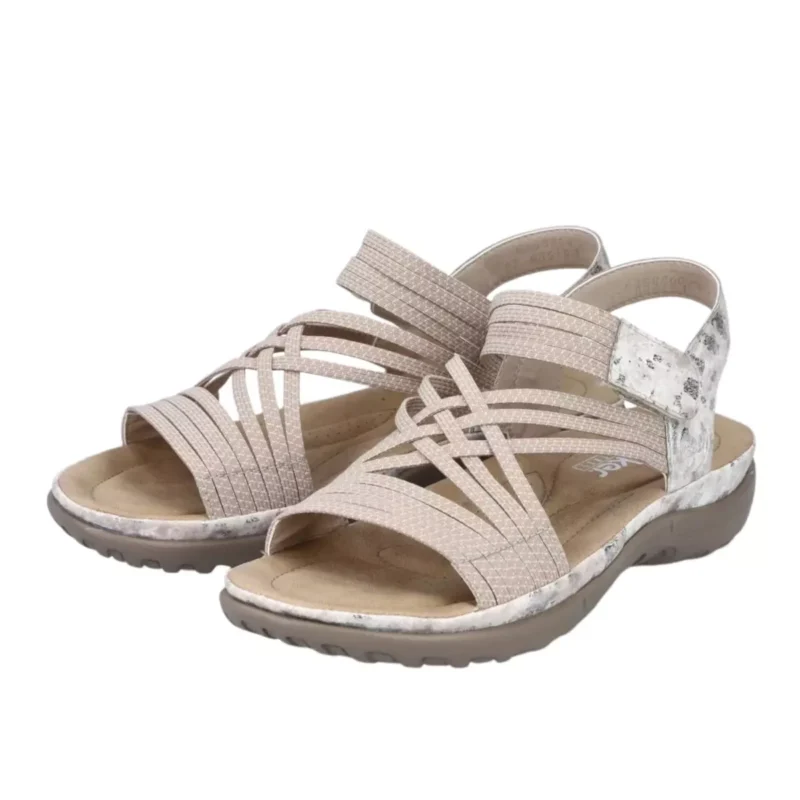 SANDAŁY RIEKER 64888/60 BEIGE - obrazek 7
