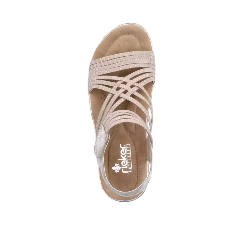 SANDAŁY RIEKER 64888/60 BEIGE - obrazek 4