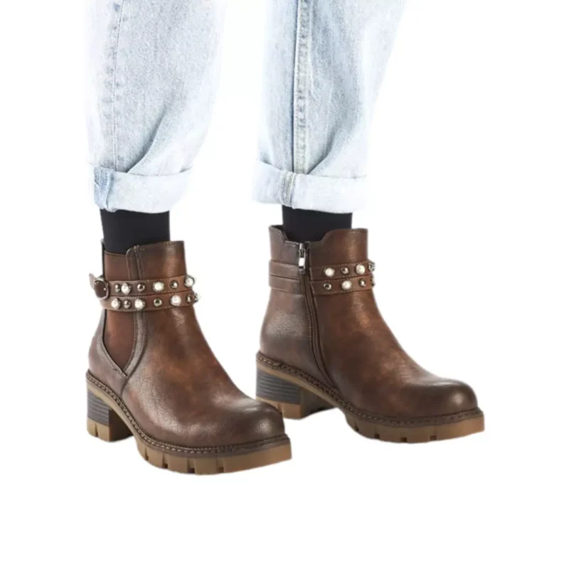 BOTKI RIEKER 92064/25 BROWN - obrazek 2