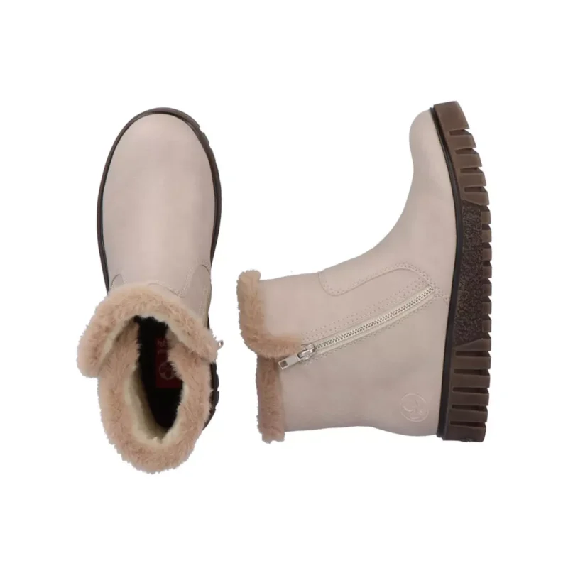BOTKI RIEKER Y3481/60 BEIGE - obrazek 2