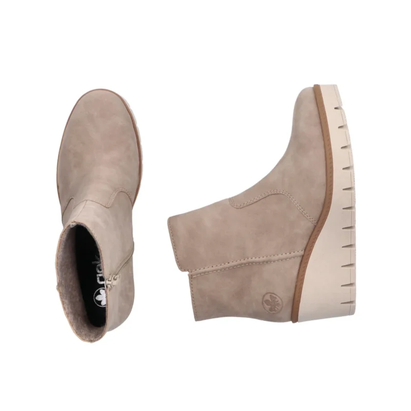 BOTKI RIEKER Y5065/64 BEIGE - obrazek 2