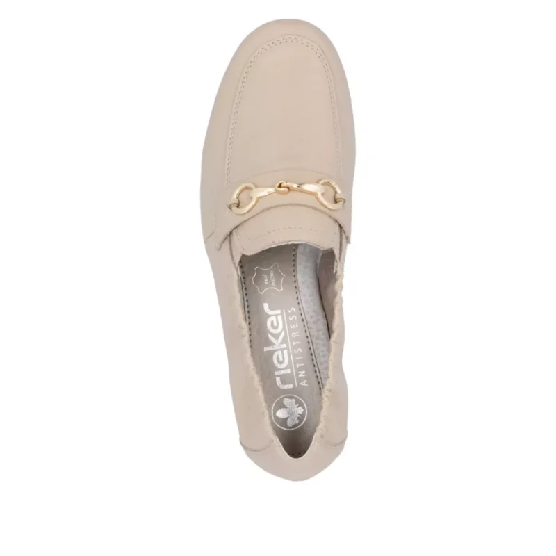MOKASYNY RIEKER L9354/60 BEIGE - obrazek 8