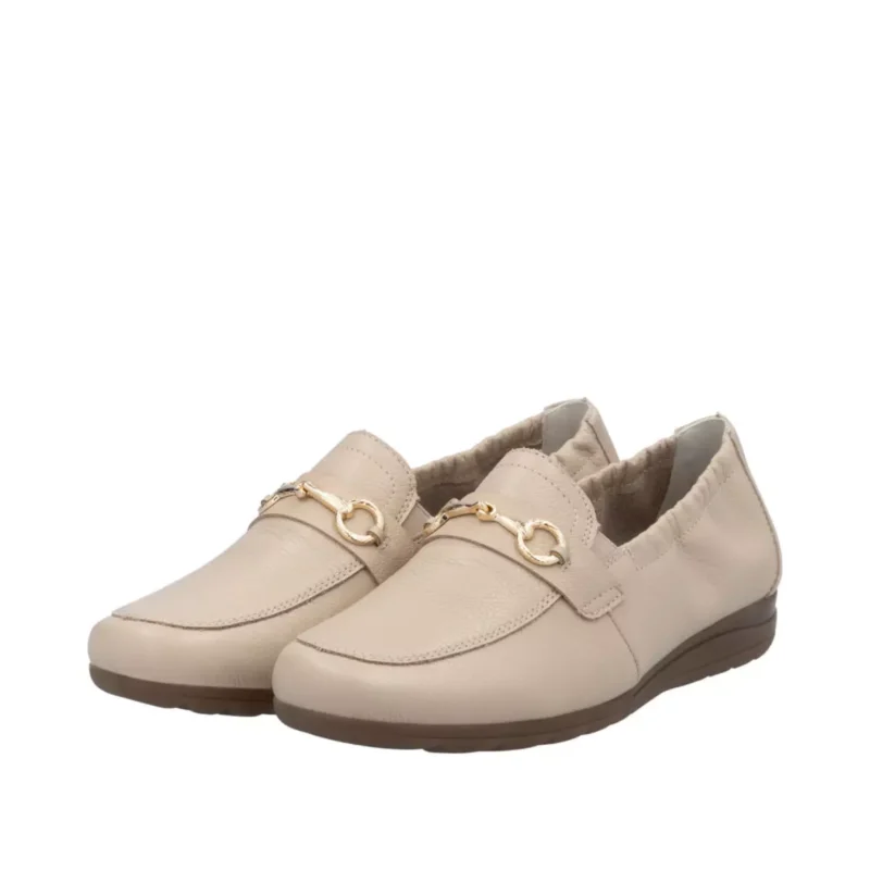 MOKASYNY RIEKER L9354/60 BEIGE - obrazek 4