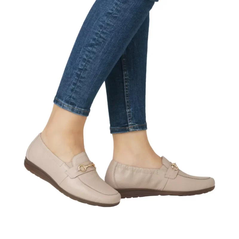 MOKASYNY RIEKER L9354/60 BEIGE - obrazek 2