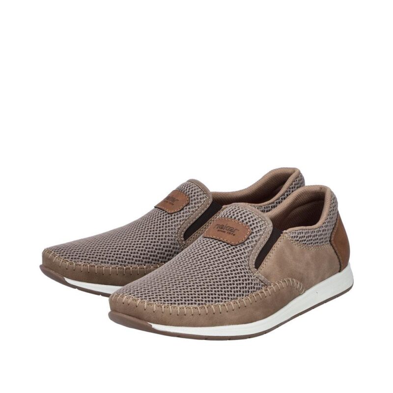 MOKASYNY RIEKER 11954/64 BEIGE - obrazek 5