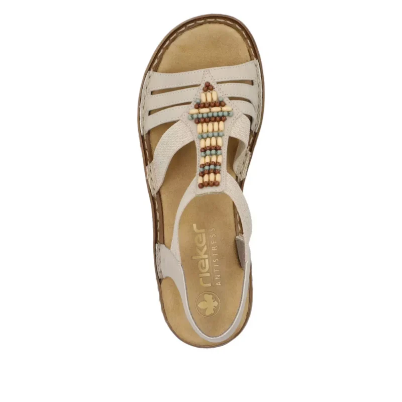 SANDAŁY RIEKER 60851/62 BEIGE - obrazek 8