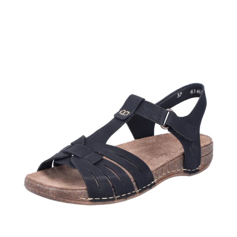 SANDAŁY RIEKER 61461/00 SCHWARZ - obrazek 9