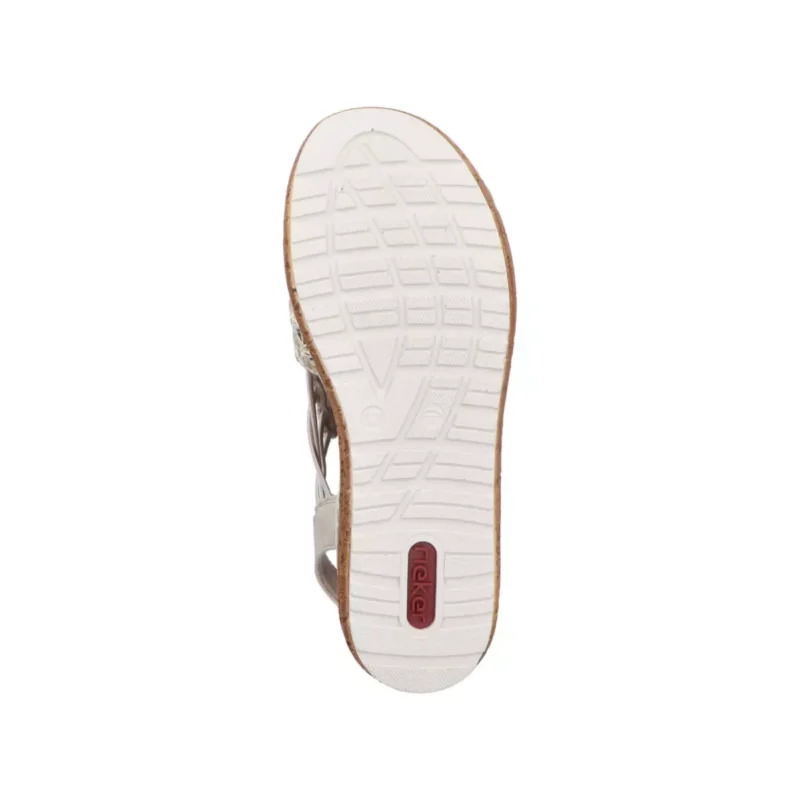 SANDAŁY RIEKER 62741/60 BEIGE - obrazek 7