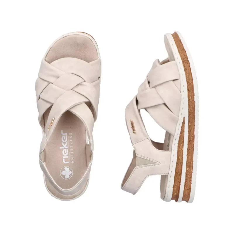 SANDAŁY RIEKER 62908/60 BEIGE - obrazek 6