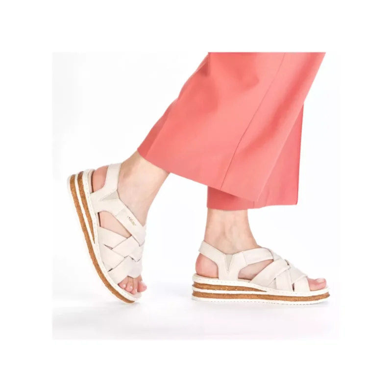 SANDAŁY RIEKER 62908/60 BEIGE - obrazek 4