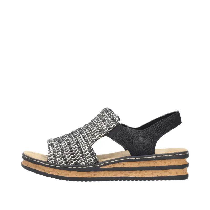 SANDAŁY RIEKER 62971/00 SCHWARZ - obrazek 7