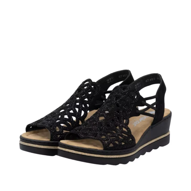 SANDAŁY RIEKER 67465/00 SCHWARZ - obrazek 4