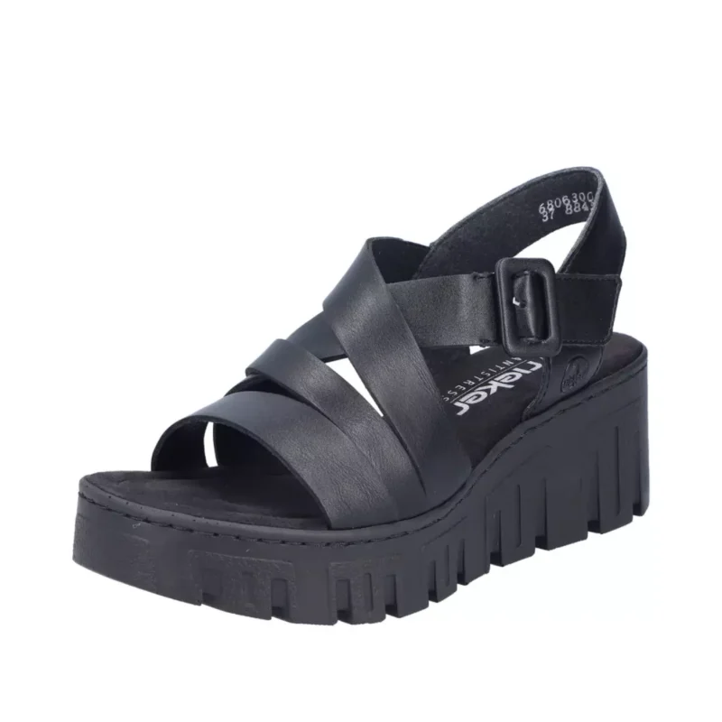 SANDAŁY RIEKER 68063/00 SCHWARZ - obrazek 13
