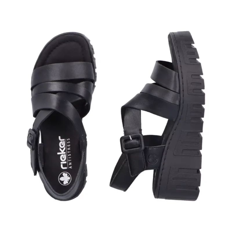 SANDAŁY RIEKER 68063/00 SCHWARZ - obrazek 6