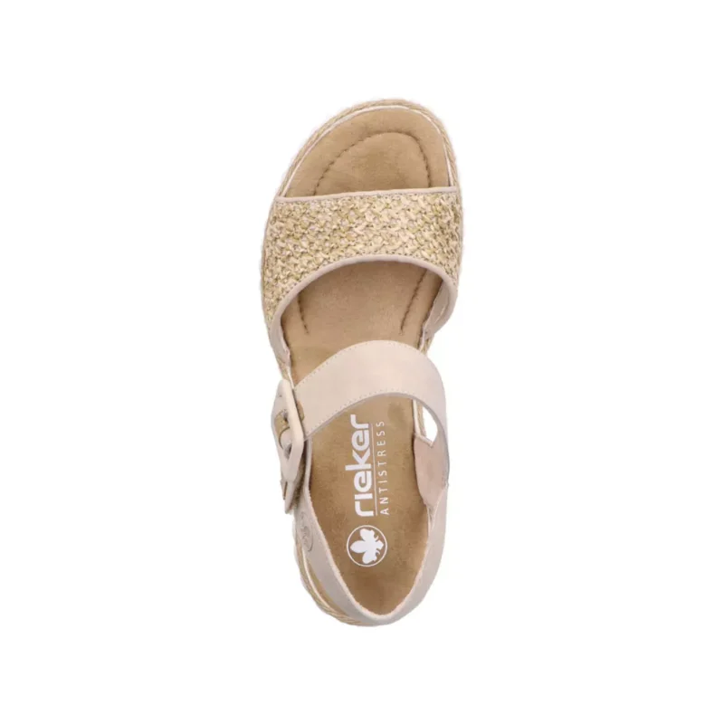 SANDAŁY RIEKER 69176/62 BEIGE - obrazek 8