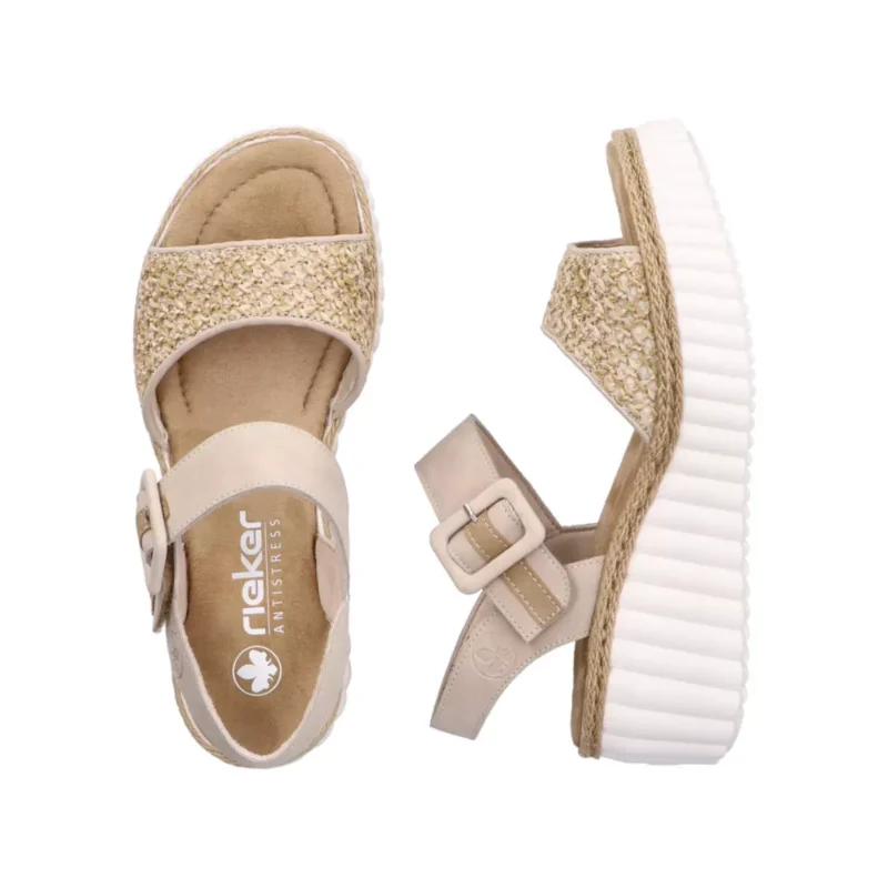 SANDAŁY RIEKER 69176/62 BEIGE - obrazek 3