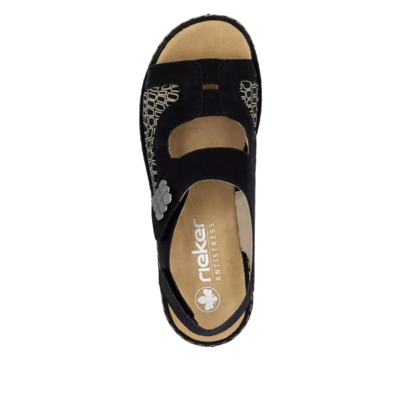SANDAŁY RIEKER 65989/01 SCHWARZ - obrazek 8