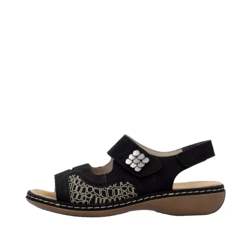 SANDAŁY RIEKER 65989/01 SCHWARZ - obrazek 7