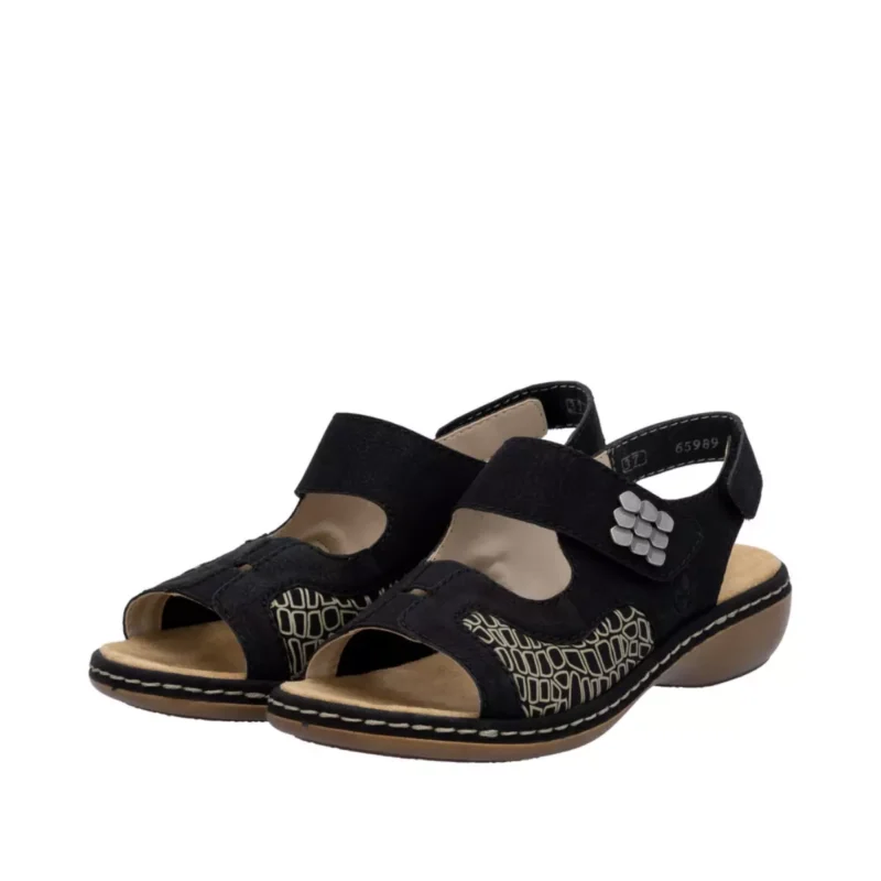 SANDAŁY RIEKER 65989/01 SCHWARZ - obrazek 4
