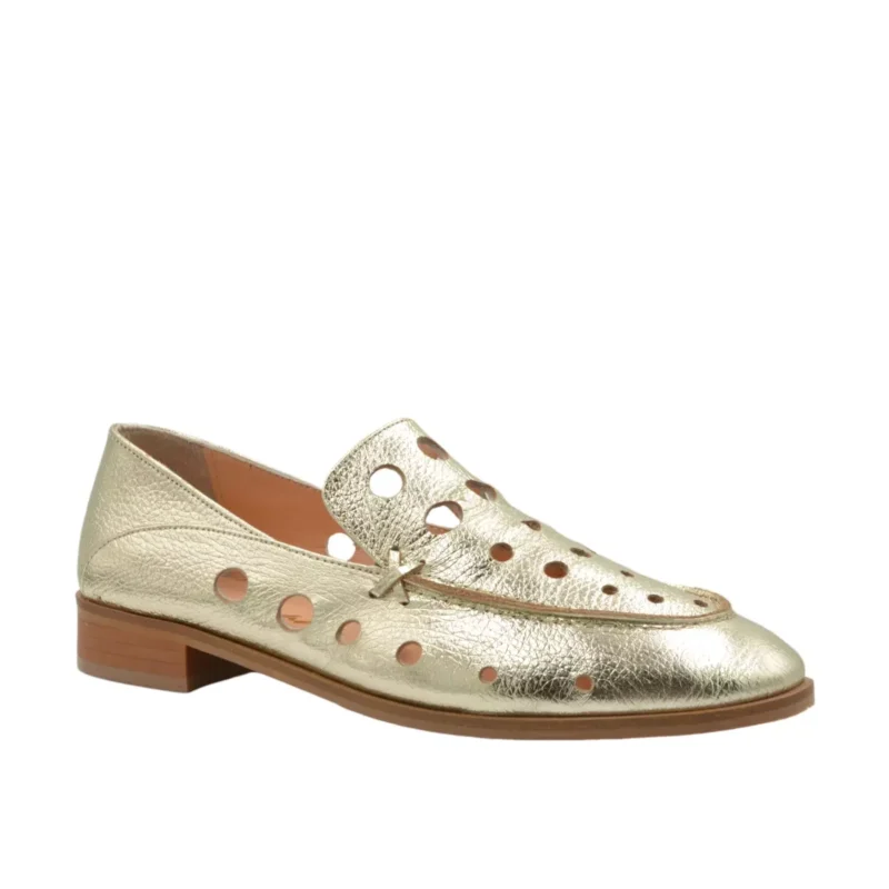 MOKASYNY LA STRADA 151104 GOLD - obrazek 5