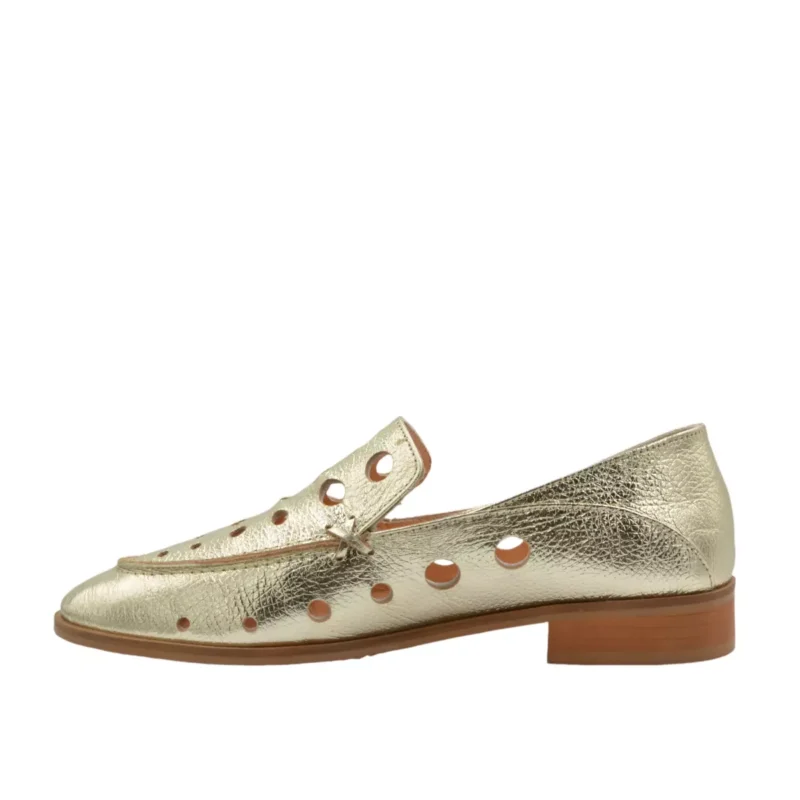 MOKASYNY LA STRADA 151104 GOLD - obrazek 4