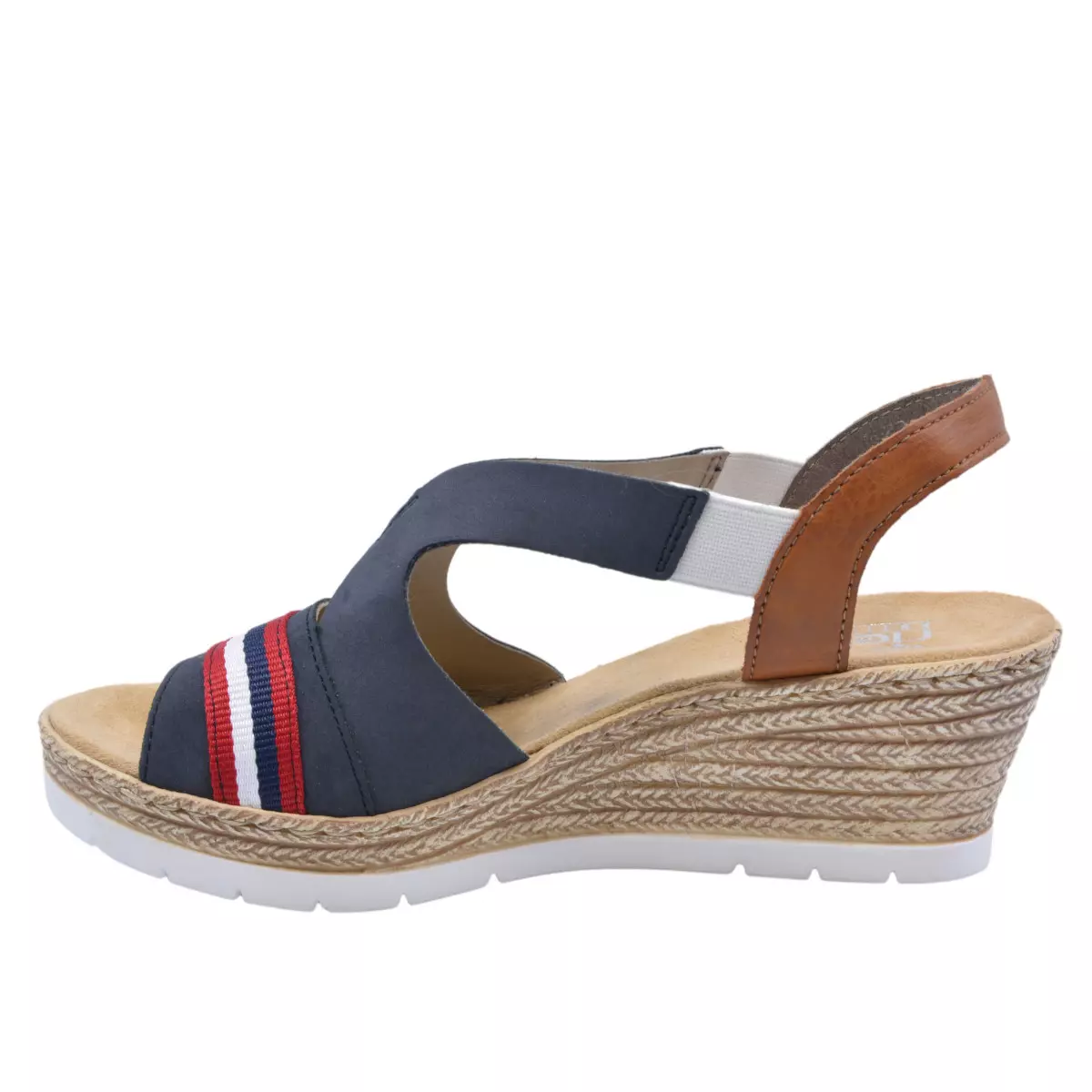 SANDAŁY RIEKER 619S6/14 BLAU KOMBI - obrazek 2