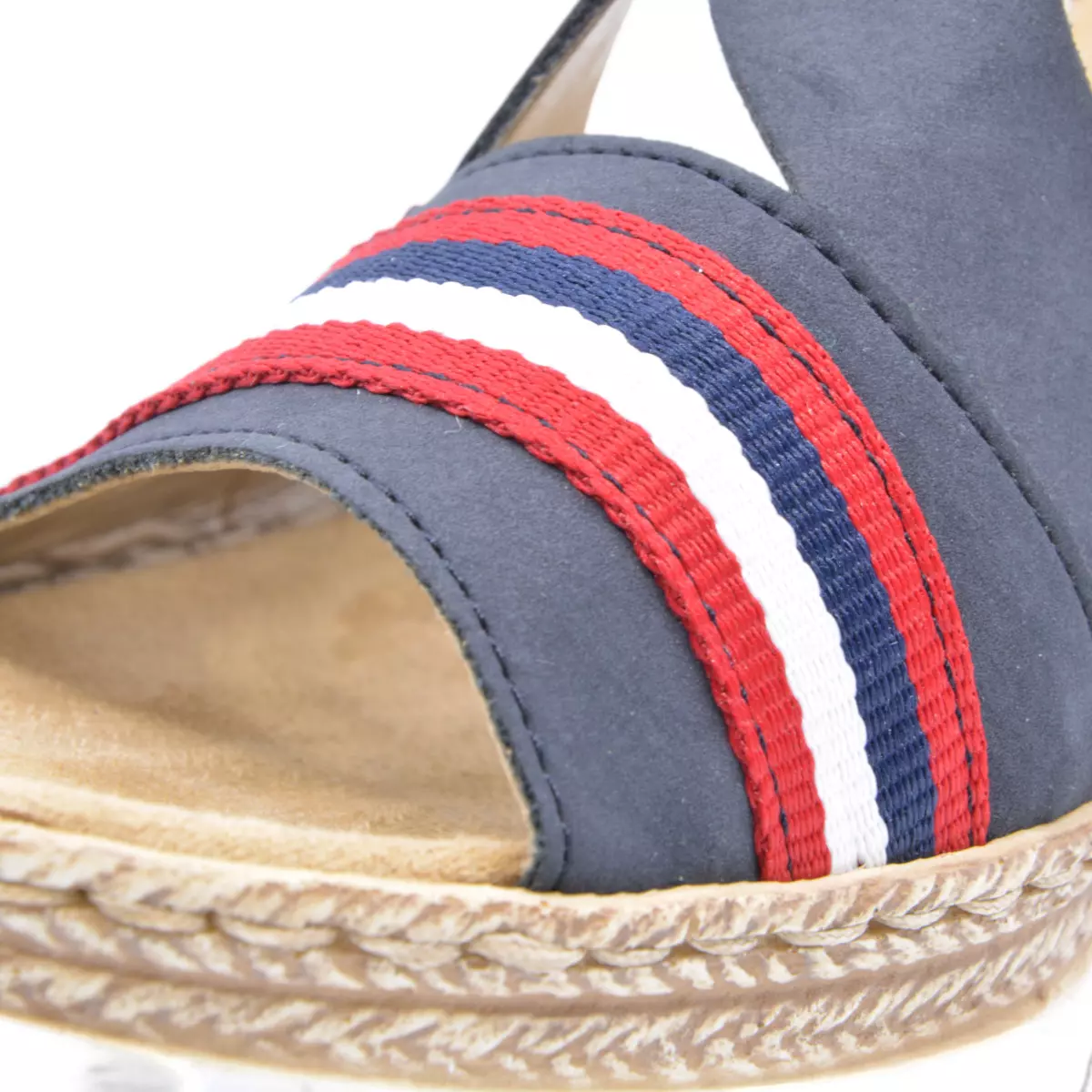 SANDAŁY RIEKER 619S6/14 BLAU KOMBI - obrazek 7