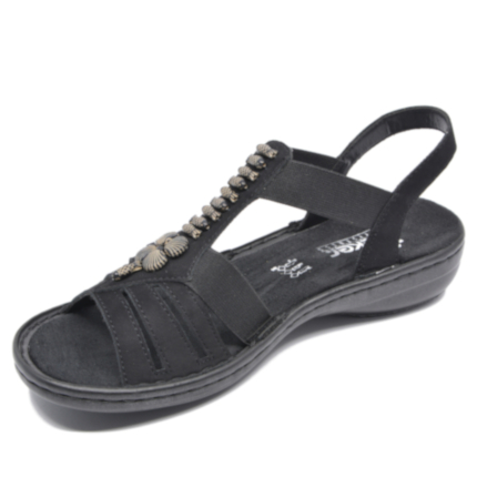 SANDAŁY RIEKER 60806/00 SCHWARZ - obrazek 2