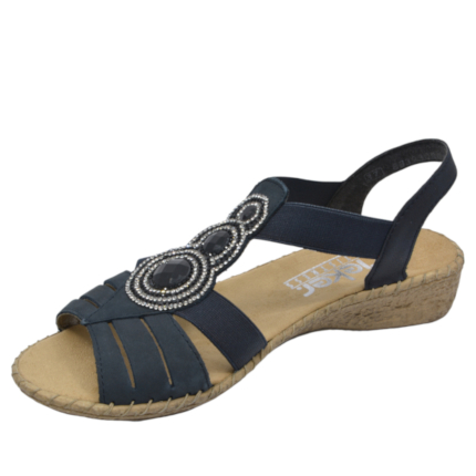 SANDAŁY RIEKER 61659/14 BLAU - obrazek 2