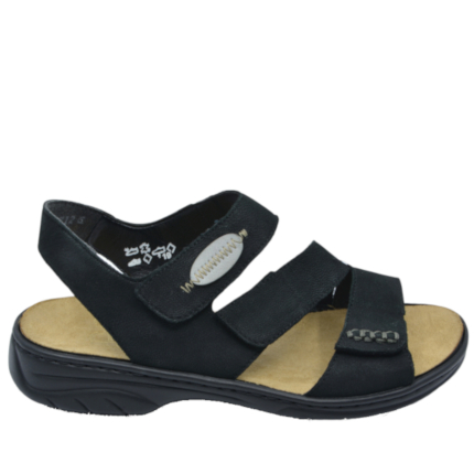 SANDAŁY RIEKER 64573/00 SCHWARZ - obrazek 3