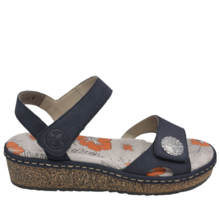 SANDAŁY RIEKER V03J6/14 BLAU - obrazek 3