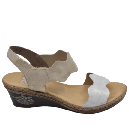 SANDAŁY RIEKER V2402/80 WEISS - obrazek 3