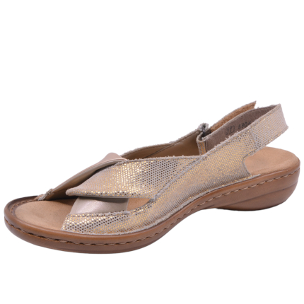 SANDAŁY RIEKER 60832/90 GOLD - obrazek 2