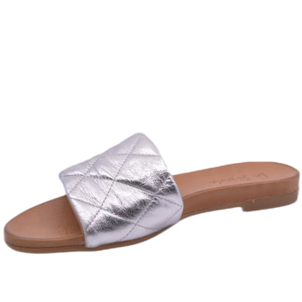 KLAPKI LA STRADA 02.0357 METALIC SILVER - obrazek 2