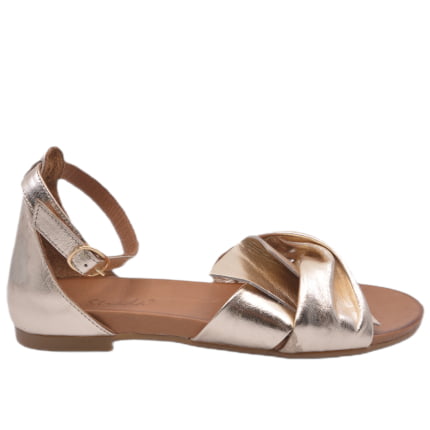 SANDAŁY LA STRADA 02.0038 METALIC GOLD - obrazek 3