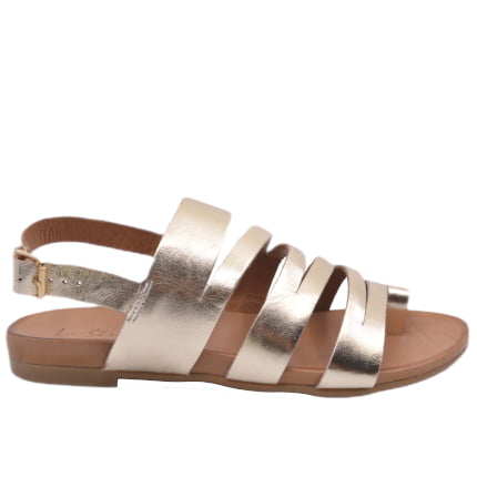 SANDAŁY LA STRADA 02.0665 METALIC GOLD - obrazek 3