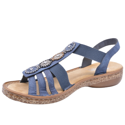 SANDAŁY RIEKER 628G9/14 BLAU - obrazek 2