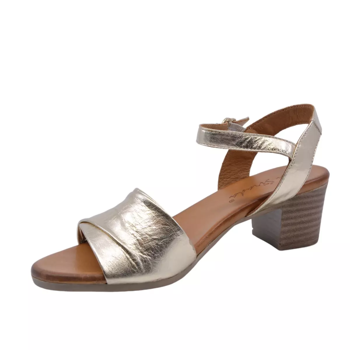 SANDAŁY LA STRADA 52.0162 METALIC GOLD - obrazek 4