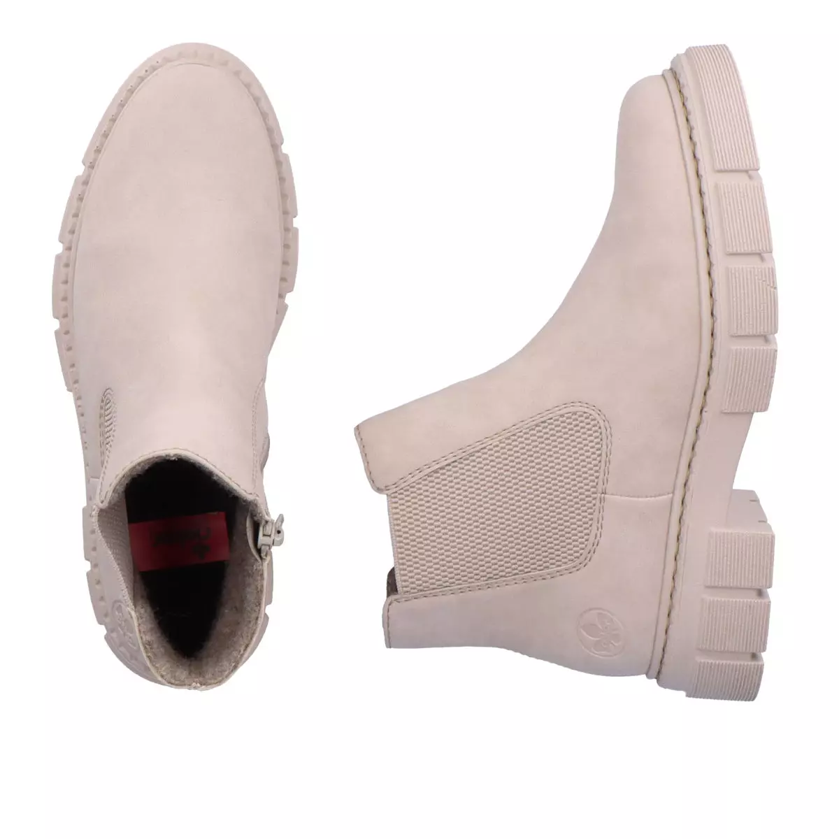 BOTKI RIEKER M3854/62 BEIGE - obrazek 2