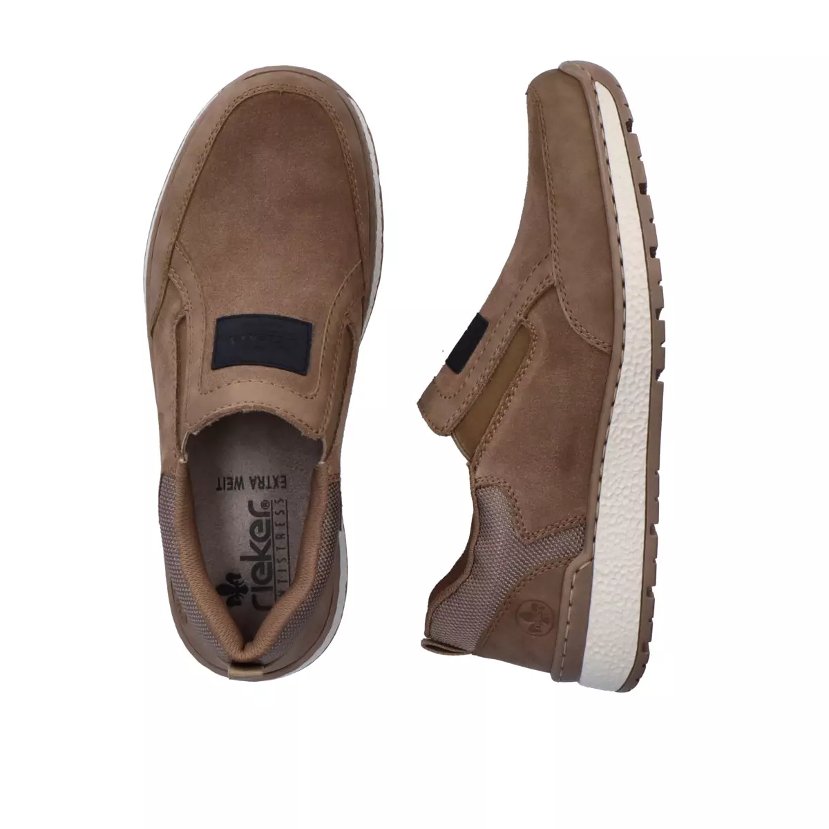 MOKASYNY RIEKER B9053/64 BEIGE - obrazek 3