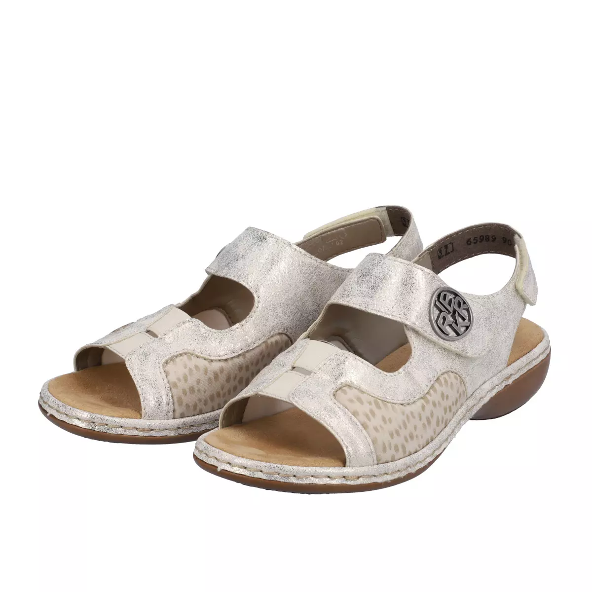 SANDAŁY RIEKER 65989/90 BEIGE - obrazek 4